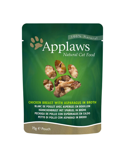 APPLAWS Cat Adult Pouch Huhn und Spargel in Brühe 70 g