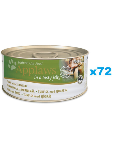 APPLAWS Cat Adult Tuna with Seaweed in Jelly Thunfisch mit Algen in Gelee 72x70 g