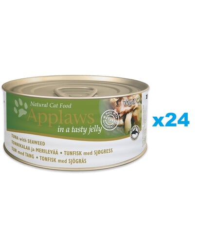 APPLAWS Cat Adult Tuna with Seaweed in Jelly Thunfisch mit Algen in Gelee 24x70 g