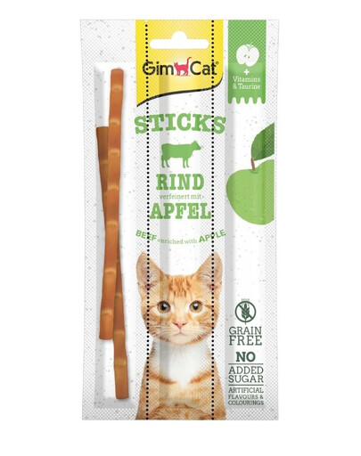 GIMCAT Sticks Beef&Apple 3 pcs