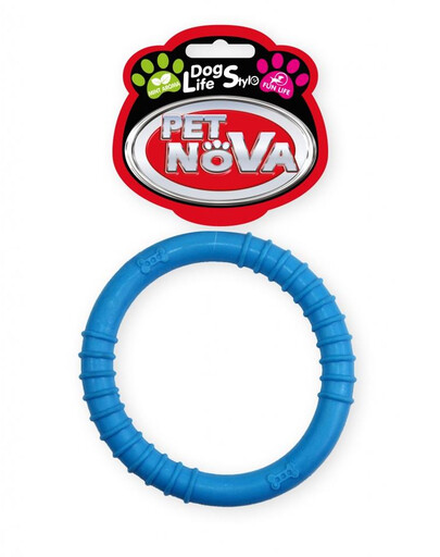 PET NOVA DOG LIFE STYLE Hundespielzeug Kauspielzeug Superdental Ringo Minze Aroma 9,5cm blau