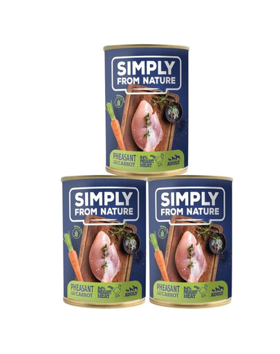 SIMPLY FROM NATURE Fasan mit Karotte 3 x 400 g
