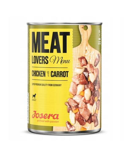 JOSERA Meatlovers menu Hähnchen mit Karotten 800g