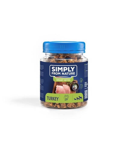 SIMPLY FROM NATURE Smart Bites mit Truthahn für Hunde 130 g