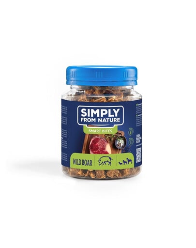 SIMPLY FROM NATURE Smart Bites mit Wildschwein für Hunde 130 g