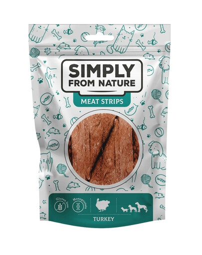 SIMPLY FROM NATURE Meat Strips Putenfleischstreifen für Hunde 80 g