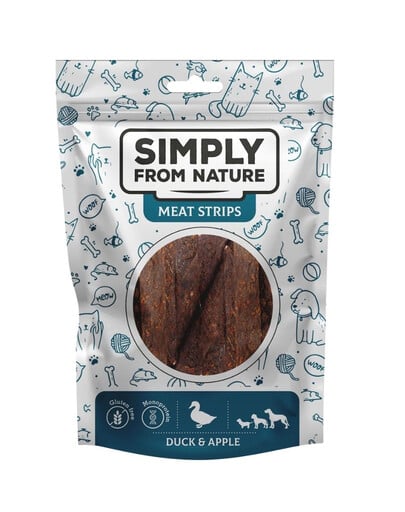 SIMPLY FROM NATURE Meat Strips Fleischstreifen mit Ente und Apfel für Hunde 80 g