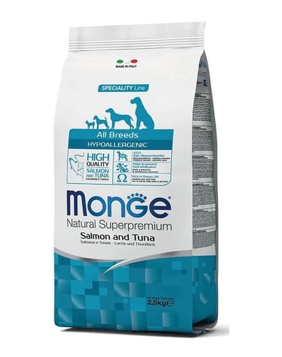 MONGE Hypoallergenic Lachs und Thunfisch 2,5 kg