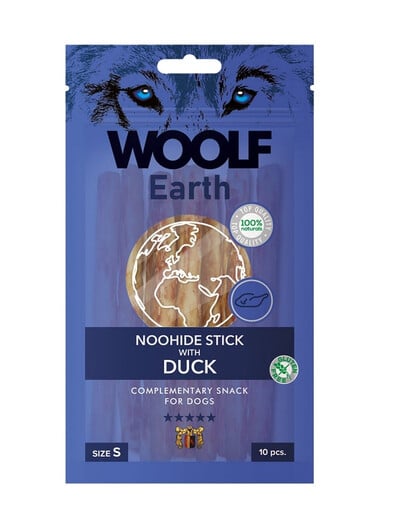 WOOLF Earth Noohide Stick with Duck 90g Stäbchen mit Ente