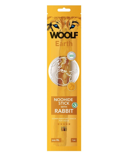 WOOLF Earth Noohide Stick with Rabbit XL 85g Kaninchenstock