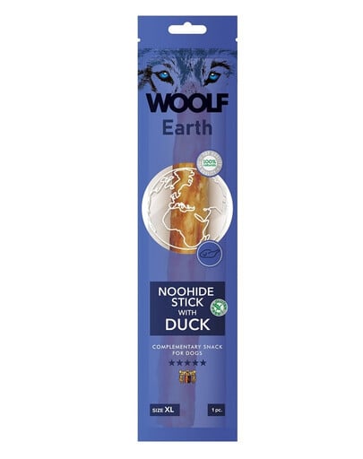 WOOLF Earth Noohide Stick with Duck XL 85g Entenstock