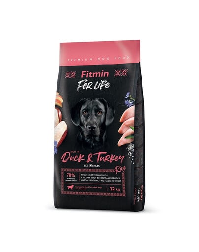 FITMIN dog For Life Duck & Turkey 12 kg