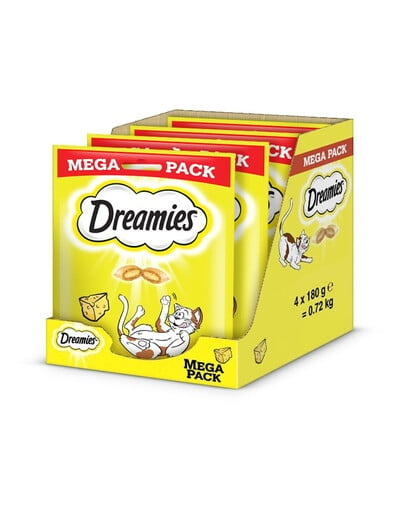 DREAMIES Mega Pack 2x4x180g Katzenleckerli mit leckerem Käse