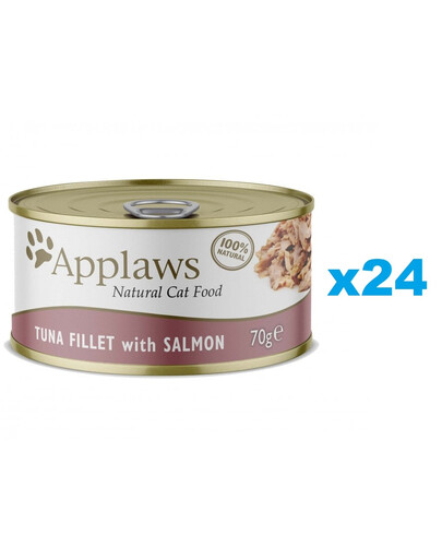 APPLAWS Cat Adult Tuna with Salmon in Broth Thunfisch mit Lachs in Brühe 24 x 70g