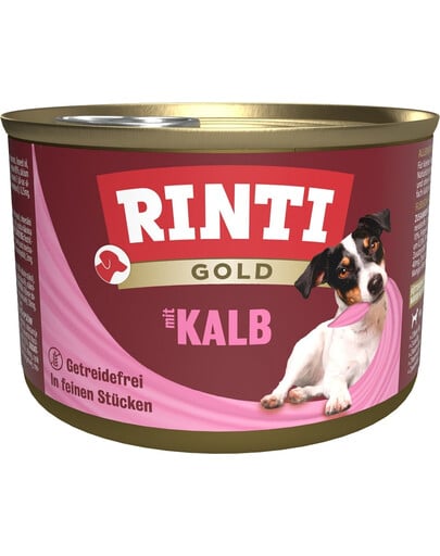 RINTI Gold Veal Mini Kalbfleisch für Hunde kleiner Rassen 185 g