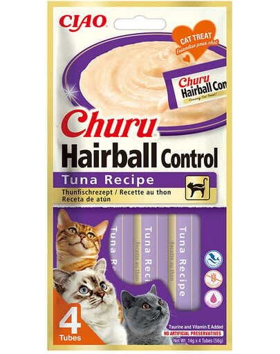 INABA Churu Hairball Tuna 4x14 g eine Entgiftungskur mit Thunfisch