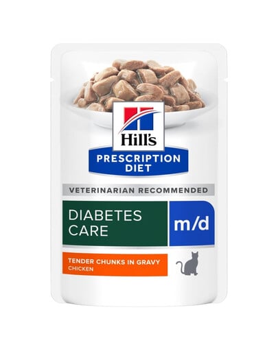 HILL'S PRESCRIPTION DIET Feline m/d diabetes + weight management mit Huhn 12x85 g