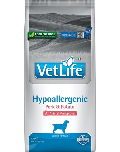 FARMINA VetLife Hypoallergenic Pork Potato 12kg