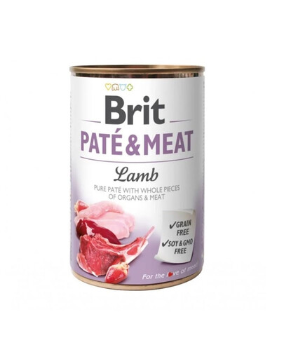 BRIT Pate&Meat lamb 400 g Pastete mit Lammfleisch für Hunde