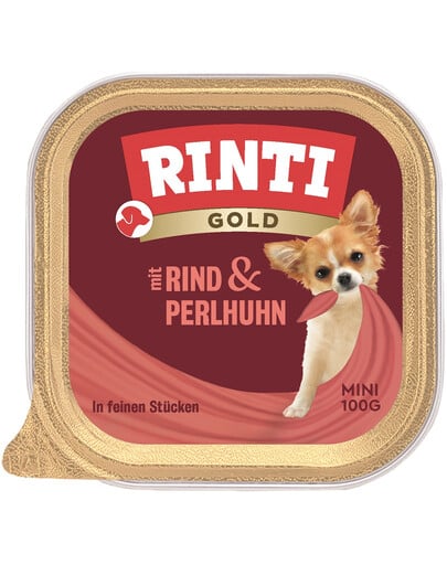 RINTI Gold Beef&Guinea fowl Mini Schale mit Rind- und Perlhuhnfleisch 100 g