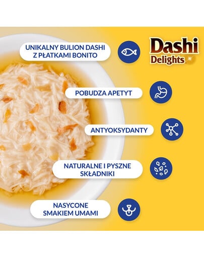 INABA Cat Dashi Delights Huhn, Thunfisch und Lachs 70 g