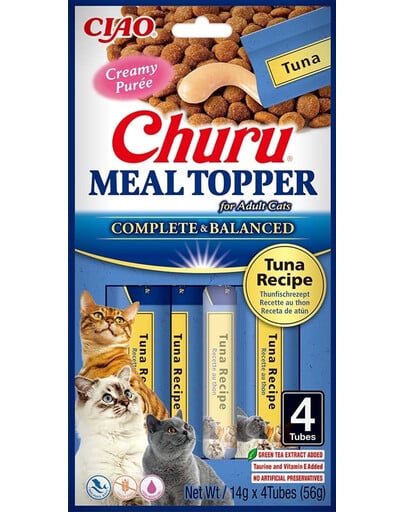 INABA Meal Topper Tuna 4x14 g cremiger Thunfischzusatz für Katzen