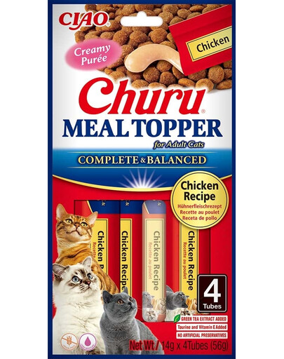 INABA Meal Topper Chicken 4x14 g cremiger Hühnerfleischzusatz für Katzenfutter