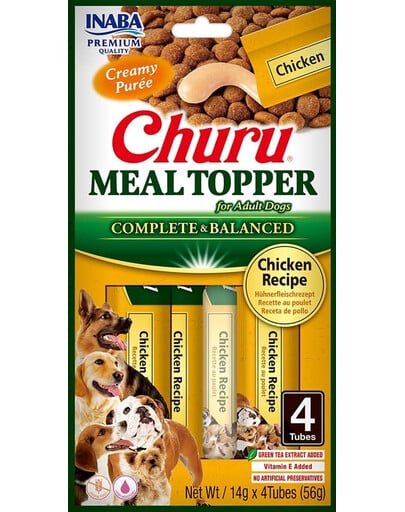 INABA Dog Meal Topper Chicken 4x14 g cremiger Hühnerfleischzusatz für Hundefutter