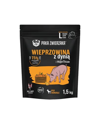 PAKA ZWIERZAKA Seventh Heaven Trockenfutter Schweinefleisch mit Kürbis L 1,5 kg