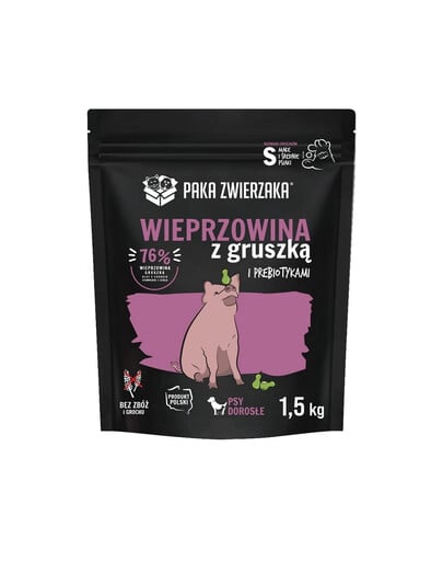 PAKA ZWIERZAKA Seventh Heaven Trockenfutter Schweinefleisch und Birne S 1,5 kg