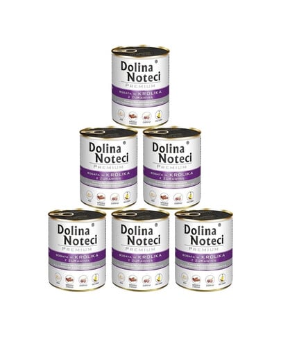 DOLINA NOTECI Premium reich an Kaninchen mit Moosbeere 6 x 800g