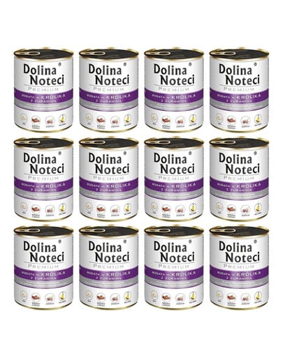 DOLINA NOTECI Premium reich an Kaninchen mit Moosbeere 12 x 800g