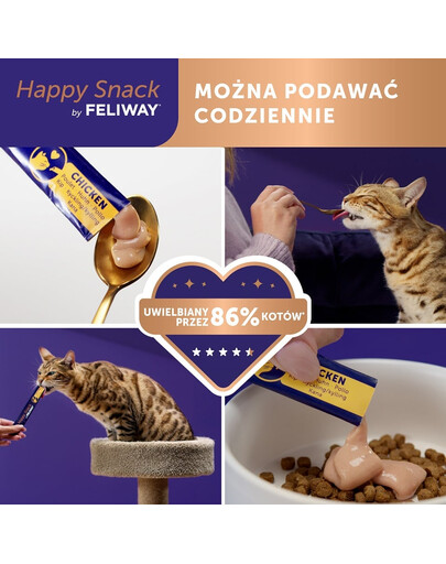 FELIWAY Happy Snack 6x15 g cremiger Snack für Katzen - relaxing