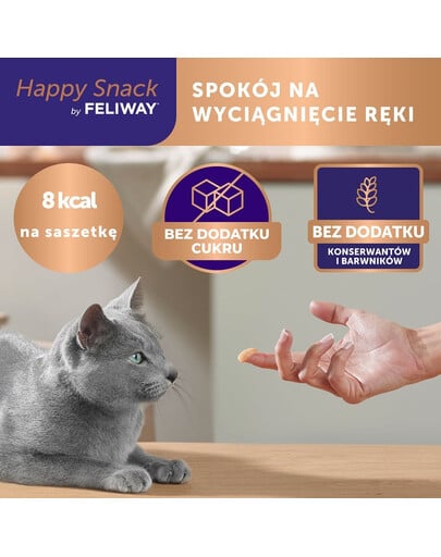 FELIWAY Happy Snack 6x15 g cremiger Snack für Katzen - relaxing