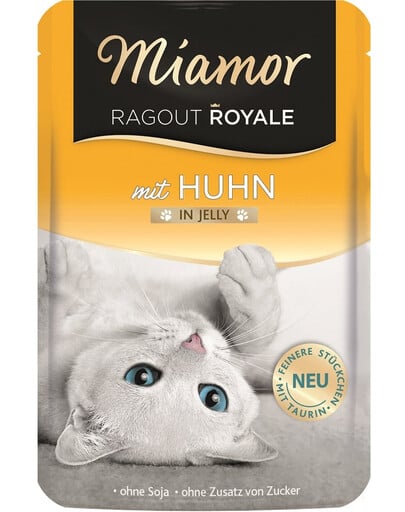 MIAMOR Ragout Royale in Jelly Chicken Gelee-Huhn für Katzen 100 g