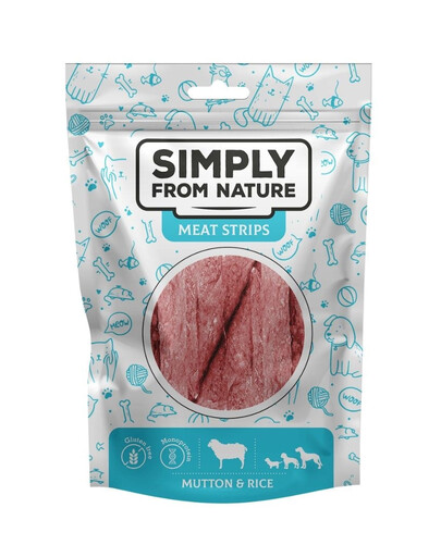 SIMPLY FROM NATURE Fleischstreifen mit Gans, Fasan, Hammel für Hunde 3x80 g