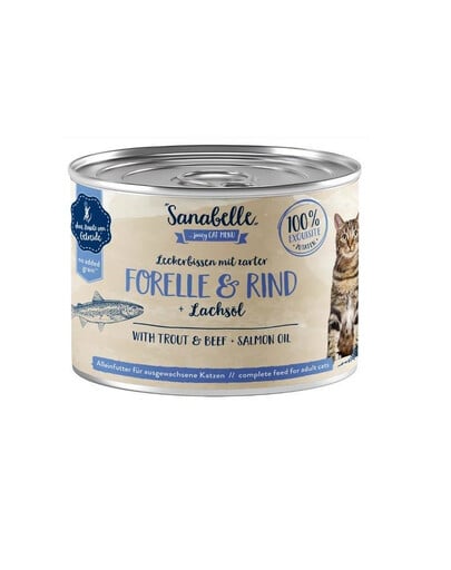 SANABELLE Forelle & Rind 400 g Nassfutter für ausgewachsene Katzen