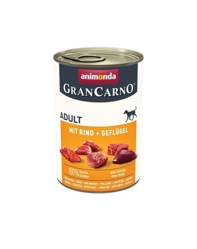 ANIMONDA GranCarno Adult with Beef&Poultry 400 g mit Rind und Geflügel für adulte Hunde