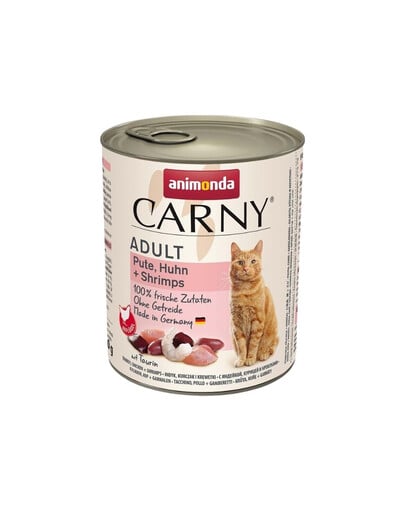 ANIMONDA Carny Adult Turkey&Chicken&Shrimps 800 g Truthahn, Huhn und Garnelen für adulte Katzen