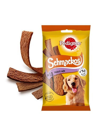 PEDIGREE Schmackos 12 Hundeleckerlis mit Rindfleisch 86 g