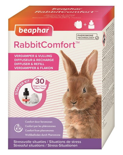 BEAPHAR RabbitComfort Calming Diffuser Starter Kit 48 ml Beruhigungsdiffusor für Kaninchen