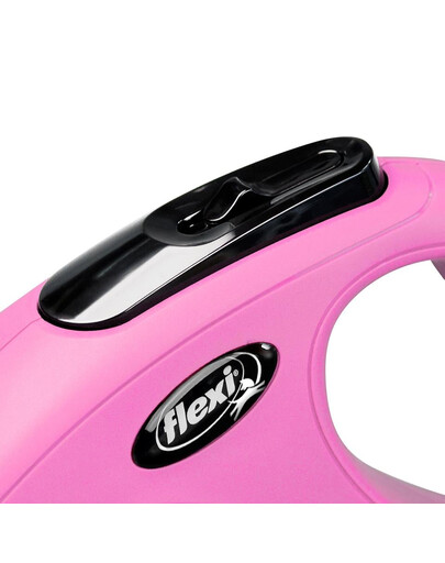 FLEXI Rollleine New CLASSIC Seil - 8m, bis 12kg Pink