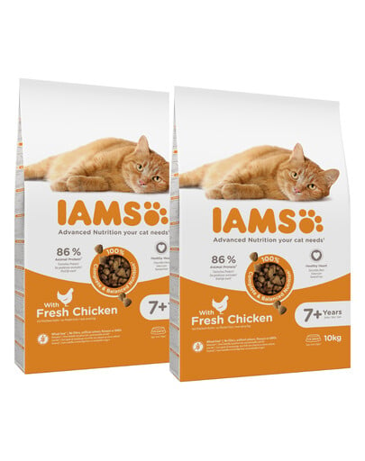 IAMS Cat Senior All Breeds Chicken 20 kg (2 x 10 kg)