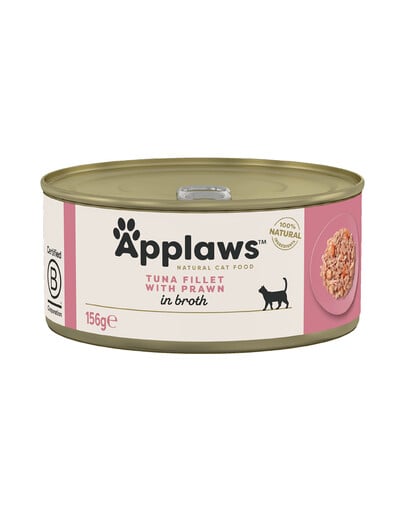 APPLAWS Cat Adult Tuna with Prawn in Broth 156g Thunfisch und Garnelen in Brühe