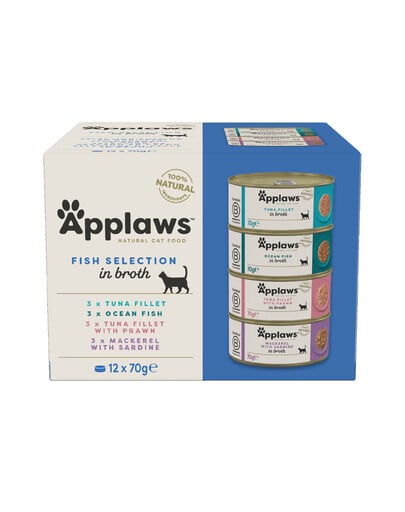 APPLAWS Katzen Nassfutter Dose Fisch Selection Multipack 12 x 70g