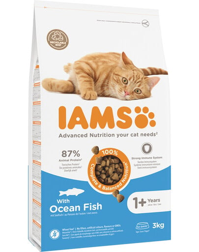 IAMS for Vitality mit Meeresfischen für ausgewachsene Katzen 3 kg