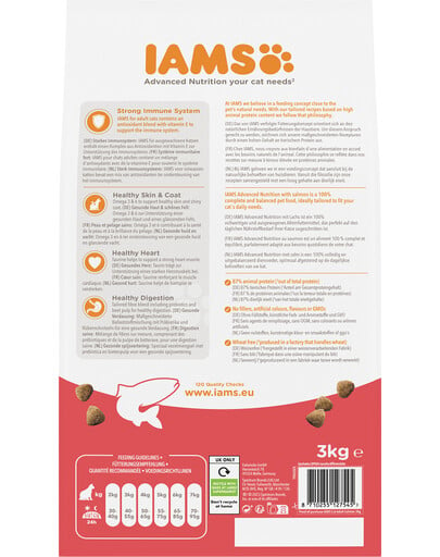 IAMS Cat Adult All Breeds Salmon mit Lachs und Huhn 3 kg