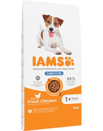 IAMS for Vitality fettarm mit frischem Huhn 12 kg