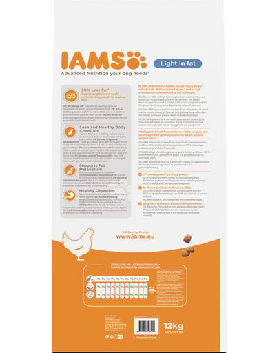 IAMS for Vitality fettarm mit frischem Huhn 12 kg