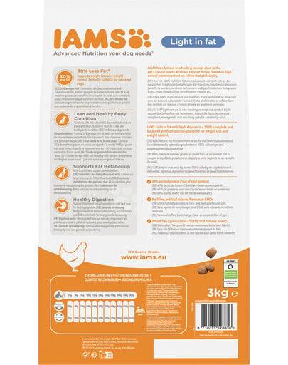 IAMS ProActive Health Adult Light in Fat for Sterilsed/Overweight dogs Chicken 3 kg